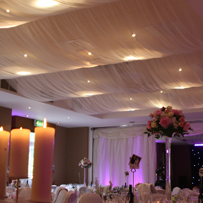 organza wedding ceiling drapes