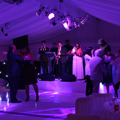 wedding band party lighting