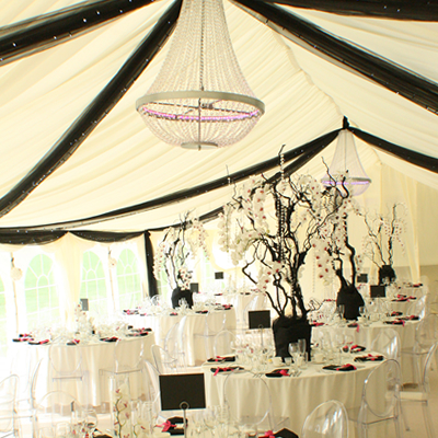 wedding marquee lighting