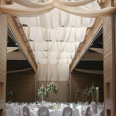 wedding roof drapes